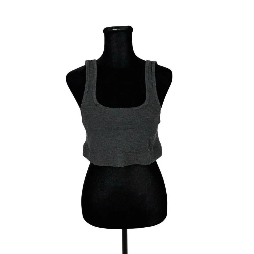 Aerie Gray Cotton Ribbed Sports Bra - Women’s XL‎